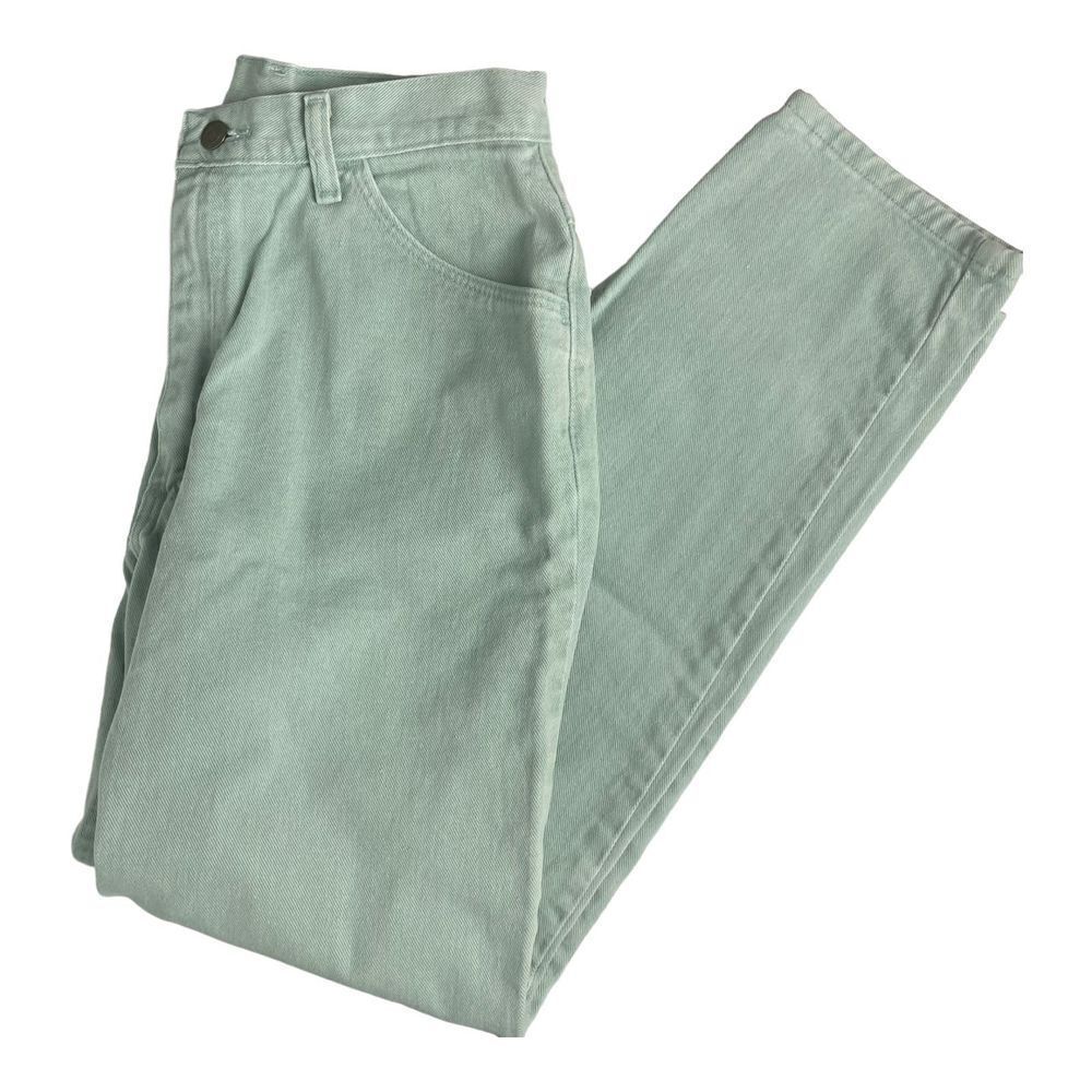 Vintage Wrangler Women's High Rise Straight Leg Dusty Blue Jeans Size 10